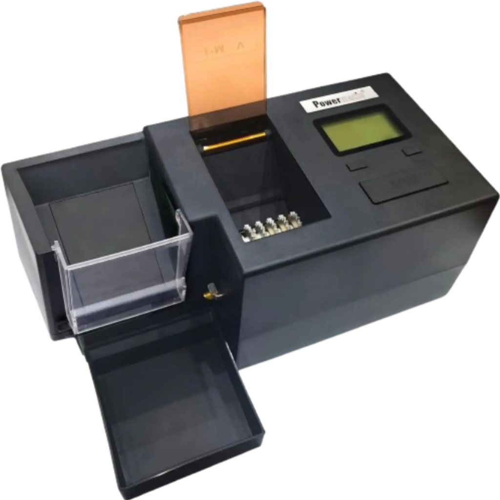 POWERMATIC V+ ELECTRIC CIGARETTE INJECTOR MACHINE WITH TOBACCO HOPPER AND AUTO TUBE LOADING