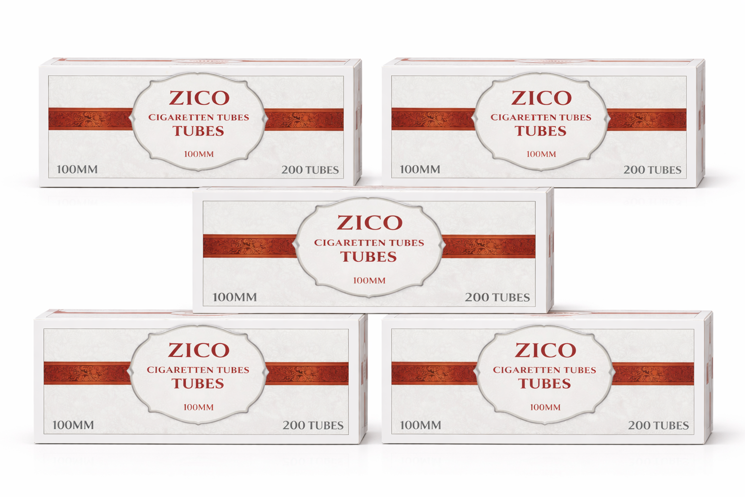 Zico 100mm Full Flavor Cigarette Tubes – 1000 Count (5 Pack)