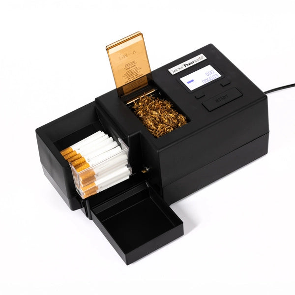 POWERMATIC V+ ELECTRIC CIGARETTE INJECTOR MACHINE WITH TOBACCO HOPPER AND AUTO TUBE LOADING