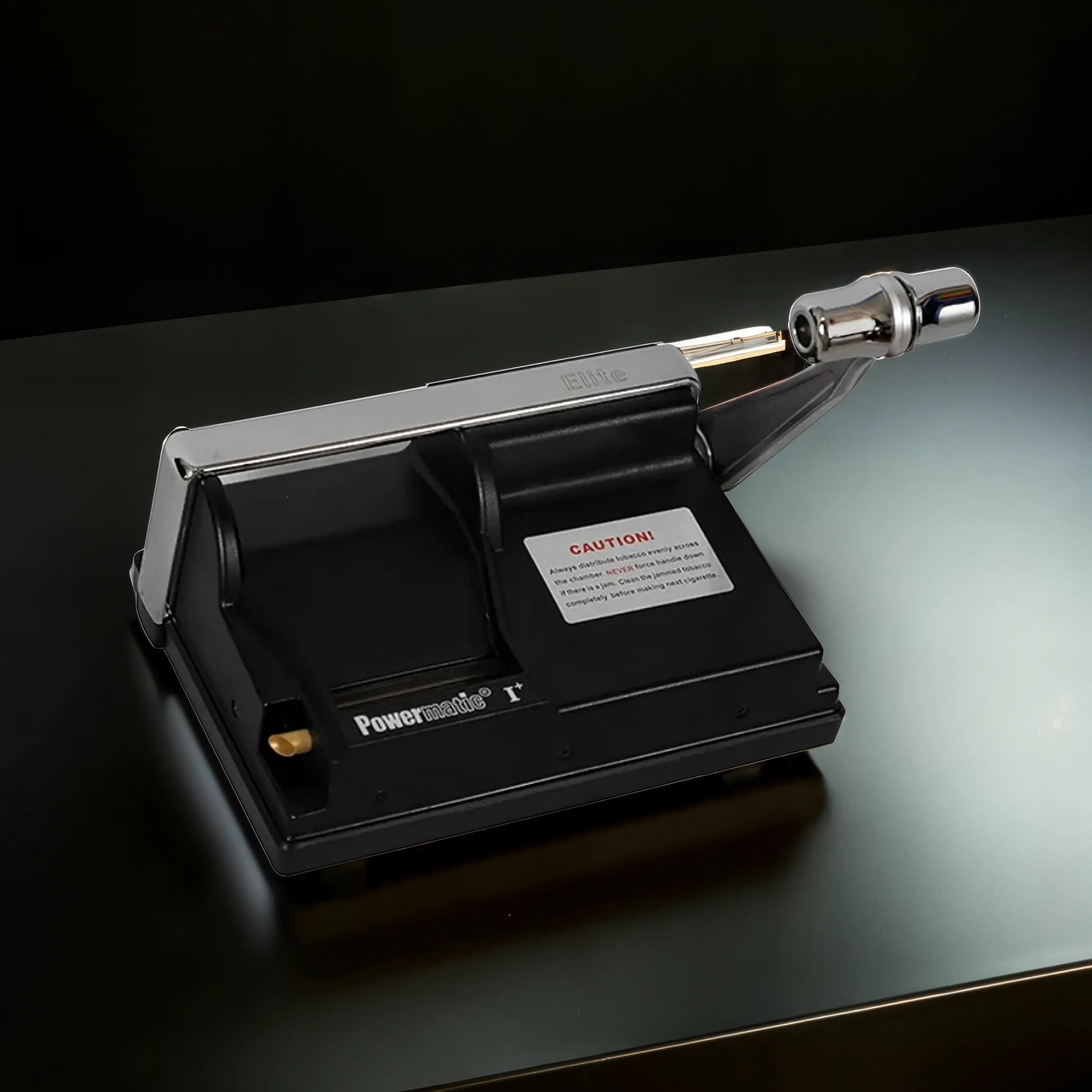 POWERMATIC 1+ ELITE CIGARETTE MAKER WITH ACCESSORIES BLACK METALLIC