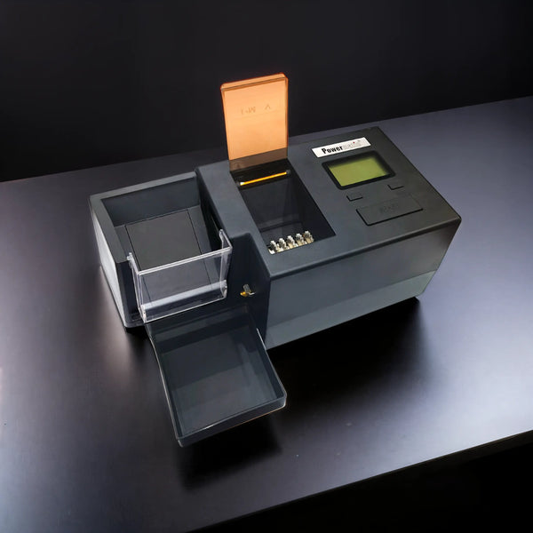 POWERMATIC V+ ELECTRIC CIGARETTE INJECTOR MACHINE WITH TOBACCO HOPPER AND AUTO TUBE LOADING