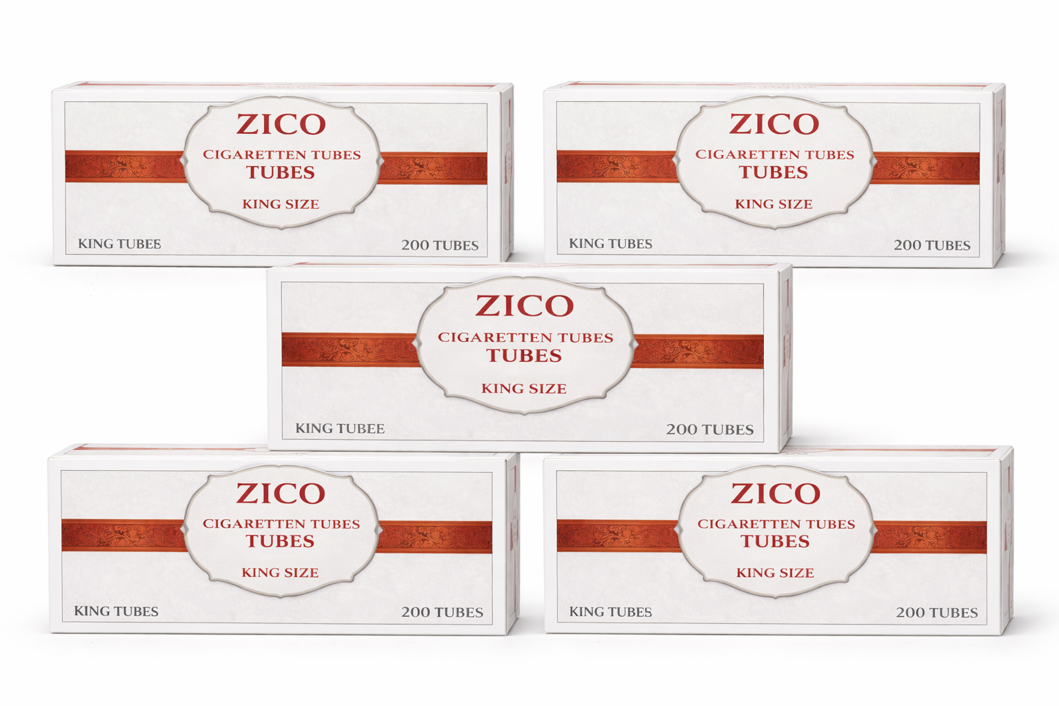 Zico King Size Cigarette Tubes – 1000 Count (5 Pack)